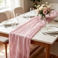 thumbnail image 1 of SHIMELE Decorative Table Runner, Pleated Voile Table Runner for Weddings, Parties, Dessert Tables, Elegant Fabric for Stylish Events, 1 of 6