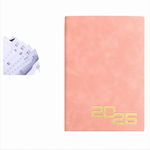 SHIMELE Deluxe Daily Planner 2026 | 365 Days Organizer Notebook | Goal-Setting Diary | Thick Ink-Proof Pages | Ribbon Markers & Elastic Closure | Expandable Inner Pocket