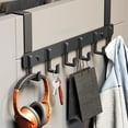 thumbnail image 1 of SHIMELE Over The Door Hooks Towel Rack, Coat Hanger with 6 Hooks, Durable Metal Door Hook for Bathroom, Dorm, Coat, Hat, Space-Saving Storage Solution, 1 of 6