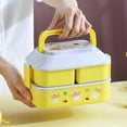 thumbnail image 1 of SHIMELE Double-layer Insulated Lunch Box Portable Compartmented Bento Box Microwave Safe Stackable Leak-proof for Meal Prep and Travel, 1 of 6