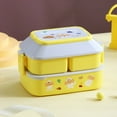 thumbnail image 1 of SHIMELE Double-layer Insulated Lunch Box Portable Compartmented Bento Box Microwave Safe Stackable Leak-proof for Meal Prep and Travel, 1 of 6