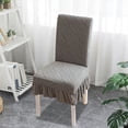 thumbnail image 1 of SHIMELE Elastic Dining Chair Cover, Universal Flock Seat Protector, Stretchable Half Round Cushion with Backrest, Soft Washable Furniture Protector for Home Decor, 1 of 6