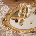 thumbnail image 1 of SHIMELE European Carved Mirror Tray Decorative Storage Tray Ceramic Tea Tray Cake Dessert Jewelry Display Multifunctional Home Decor, 1 of 6