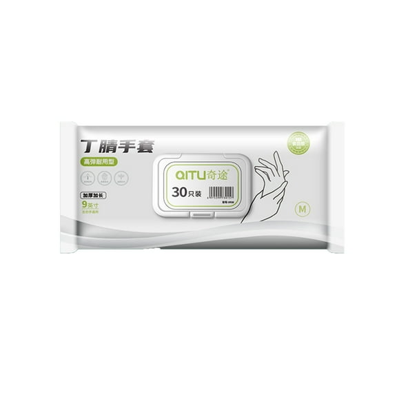 SHIMELE Extended Disposable Dishwashing Gloves for Household Cleaning - Food Grade Nitrile Kitchen Gloves, Chemical Resistant, Waterproof, Durable, 30 Pack