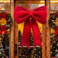thumbnail image 1 of SHIMELE Extra Large Red Flannel Christmas Bow 24.8 Inches Wide Velvet Ribbon Decoration for Tree Top, Wreaths, Gifts, Holiday Party Decor, Wedding Arch, Wrapping, Ornaments, 1 of 6
