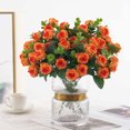 thumbnail image 1 of SHIMELE Fake Mini Rose Silk Flowers Arrangement | Artificial Floral Decor | No Fade Faux Roses for Home, Living Room, Dining Table | Versatile Wedding & Event Decorations, 1 of 4