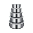 thumbnail image 1 of SHIMELE Five Piece Stainless Steel Storage Set with Airtight Lids, Versatile Fresh-Keeping Boxes for Food Storage, Cooking, and Camping, 1 of 7