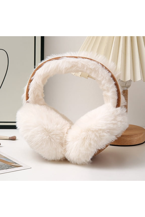 Foldable Winter Earmuffs, Thick Insulated Ear Protectors, Windproof Plush Ear Warmers, Soft Velvet Lint Ear Muffs for Outdoor Activities in 2 Colors