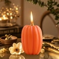 thumbnail image 1 of SHIMELE Halloween Pumpkin Candle - Handmade Simulated Pumpkin Wax Candle - Aromatherapy Candle - Soothing Orange Scented Decor - Perfect for Fall Ambiance, 1 of 7