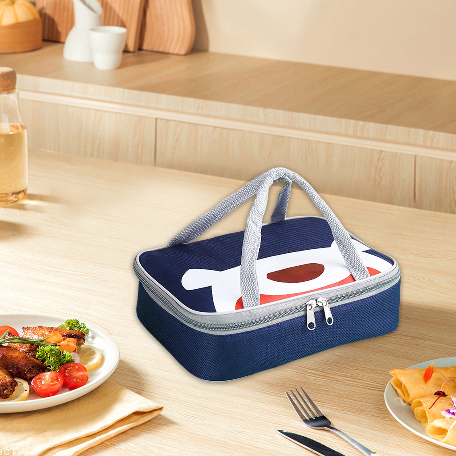 SHIMELE Handheld Lunchbox Bag, Double Insulated Lunch Carrier, Sturdy