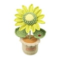 thumbnail image 1 of SHIMELE Handmade Crochet Sunflower Pot Decoration, Wool Knitted Artificial Flower for Car Dashboard, Home Office Decor, Allergy-Free Gift Idea, 1 of 5