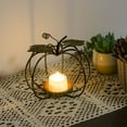 thumbnail image 1 of SHIMELE Iron Pumpkin Candle Holder Tealight Stand Decorative Centerpiece for Thanksgiving and Christmas Romantic Dinner Table Home Decor, 1 of 8