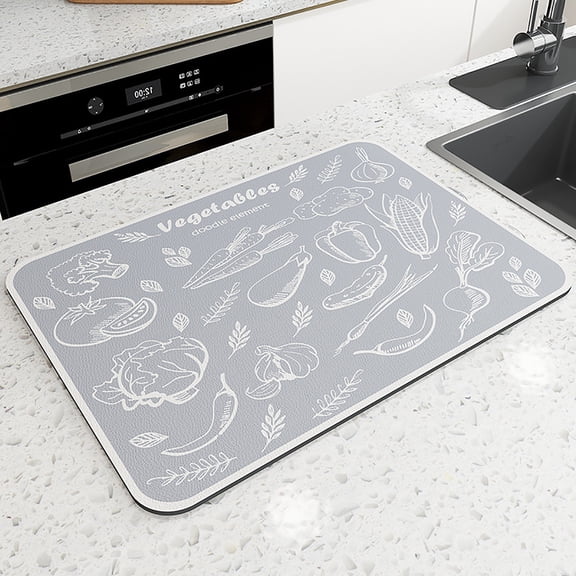 SHIMELE Kitchen Drying Mat, Absorbent Pad, Waterproof Countertop Mat, Anti-Splash Kitchen Pad, Heat Insulation Drying Pad, Washbasin Pad, 30x40cm, Non-Slip Rubber Mat