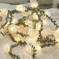 SHIMELE LED Rose String Lights, Decorative Rose Lanterns, Fairy Light Strip for Bedroom, Wedding, Holiday Décor - 10 Warm White Lights, 59.05in Length