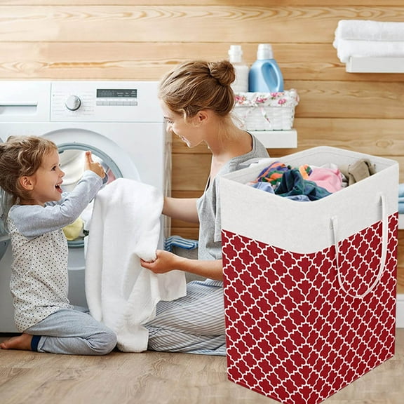 SHIMELE Large Capacity Folding Storage Baskets - Cotton Linen Buckets with Metal Frame for Household Organization and Moving