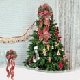 thumbnail image 1 of SHIMELE Large Christmas Bow with Sequins for Tree Topper or Gift Wrapping - 30x35cm Multicolor Decorative Ribbon Bow for Holiday Decoration, 1 of 6