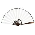 thumbnail image 1 of SHIMELE Large Fabric Folding Fan, Vintage Retro Hand Fan, 10-Inch Red Wood Style, Perfect for Dance, Weddings, Parties, and Festivals, 1 of 6