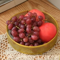 SHIMELE Large Fruit Basket Storage Rack, Snack Organizer Tray, Home Candy Holder, Iron Fruit Tray for Living Room Coffee Table, Stylish Kitchen Decor