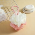 thumbnail image 1 of SHIMELE Loofah Bath Sponge Scrubber, Mesh Shower Loofah Sponge, with Lanyard, Pink, 1 of 4