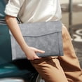 thumbnail image 1 of SHIMELE Magnetic Closure Leather Portfolio Document Holder Organizer File Bag Business Briefcase A4 Folder Professional Storage Waterproof Durable Business Accessories, 1 of 6