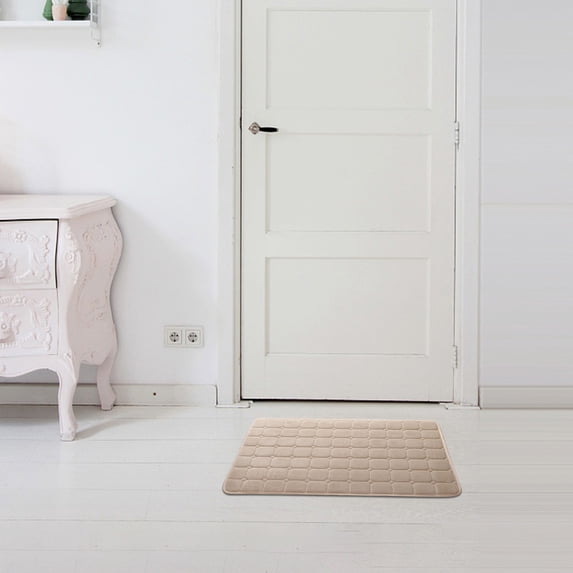 SHIMELE Memory Foam Bath Mat 40x60cm Super Absorbent Soft Non-Slip Rug for Bathroom Bedroom Living Room Home Decor