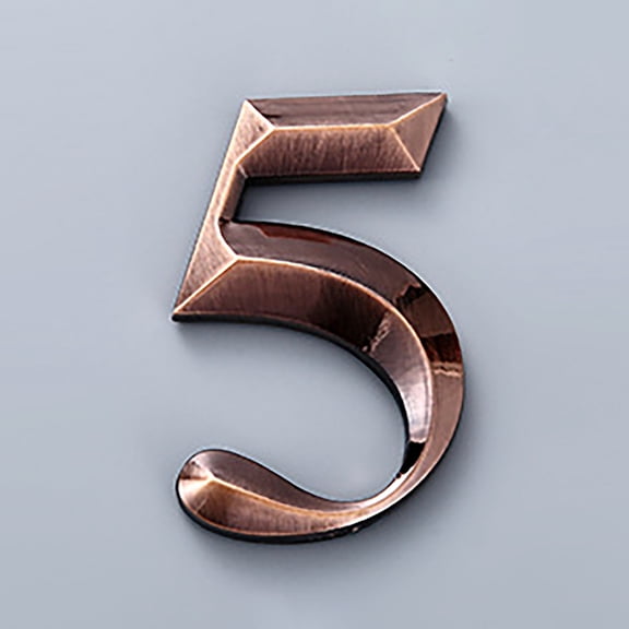 SHIMELE Modern House Numbers Self-Adhesive Mailbox Numbers 0-9 | Metal Address Signs for Indoor/Outdoor Use | Easy Install 7cm Height 3D Reflective Design