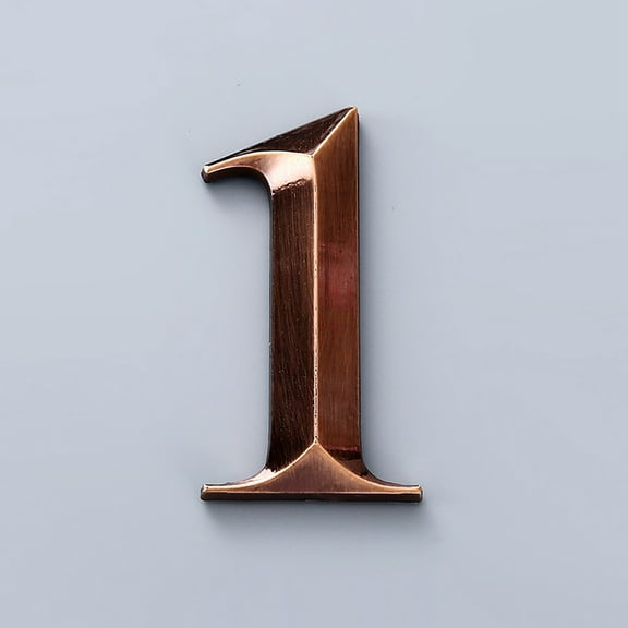 SHIMELE Modern House Numbers Self-Adhesive Mailbox Numbers 0-9 | Metal Address Signs for Indoor/Outdoor Use | Easy Install 7cm Height 3D Reflective Design