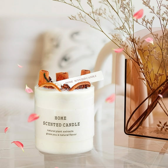 SHIMELE Mori Aromatherapy Candle | Floral Incense Candle | Long-lasting Scented Wax | Home Decoration | Gift for Relaxation & Ambiance | Dried Flower Design