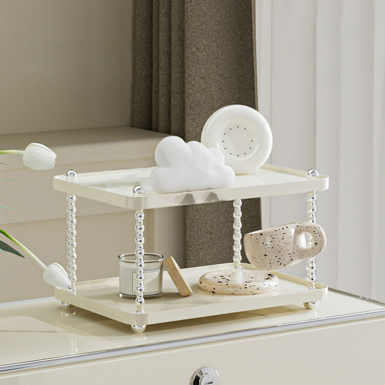 SHIMELE Multi-Tier Entryway Organizer Stylish Storage Rack for Perfume ...