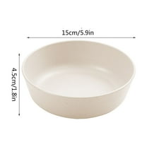 SHIMELE Natural Straw Fiber Bowl 15cm Lightweight Non-Breakable Dishwasher Safe Ramen Salad Household Tableware Eco-Friendly