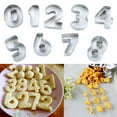 thumbnail image 1 of SHIMELE Number Character Cake Cutting Mould Set of 9, Stainless Steel Cookie Stamps, 0-8 Baking Mould for Cakes, Bread, Cookies, and Chocolate, 1 of 7