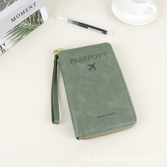 SHIMELE Passport Wallet Travel Organizer - Multifunctional Zipper Passport Holder with Storage Compartments, Durable & Lightweight for Secure Travel