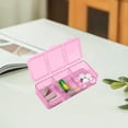 thumbnail image 1 of SHIMELE Portable 3-Compartment Pill Organizer Box, Transparent Small Plastic, Morning Noon Night Dispenser for Elderly Convenience, 1 of 6