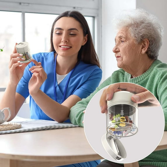 SHIMELE Portable Pill Organizer - 7-Day Mini Reminder Box for Daily Medication, Travel-Friendly & Safe Plastic Storage