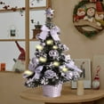 thumbnail image 1 of SHIMELE Premium Snow Flocked Artificial Mini Christmas Tree, Hinged Fake Spruce Decoration, 1 of 6