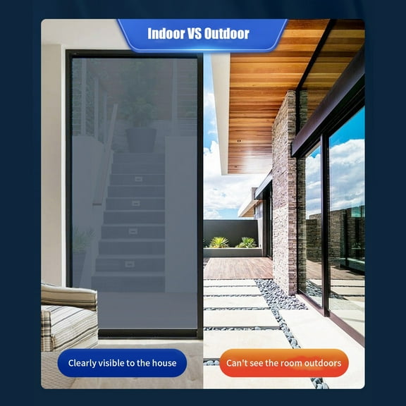 SHIMELE Removable Window Film | Opaque Room Darkening Tint | Heat Control & Privacy Window Cover | Security Shades for Home, Office & More