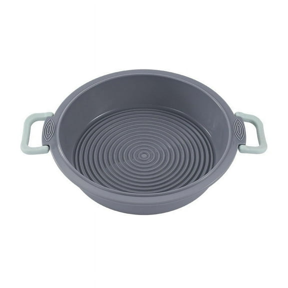 SHIMELE Round Silicone Baking Pan, Non-Stick Cake Mold, Air Fryer Baking Tray, Durable Bakeware for Layer Cakes, Cheesecakes, Muffins, Quiches, Oven & Microwave Safe
