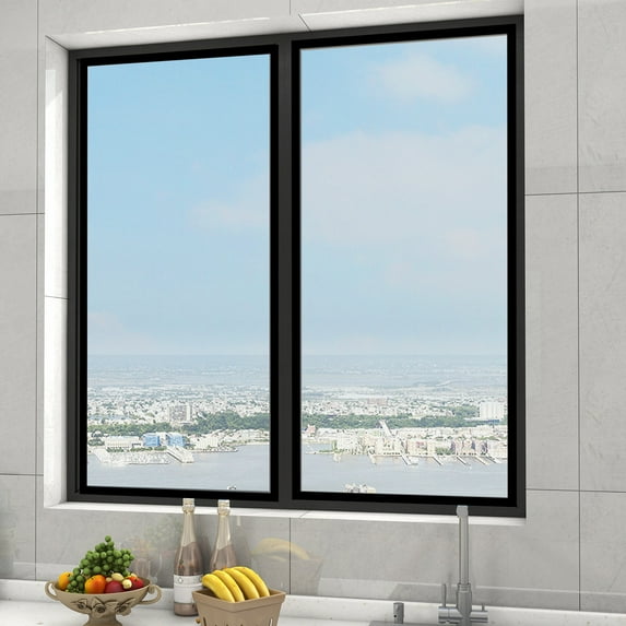 SHIMELE Self-Adhesive Window Screen Net, Magnetic Insect Barrier, Mosquito Protection Mesh Curtain, Easy Install Bug Stopper for Home, Removable Ventilation Mesh for All Windows
