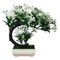 SHIMELE Simulated Welcome Potted Plant Fake Flowers Peacock Tree Bonsai Home Decor Artificial Greenery Decoration 24CM
