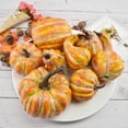 thumbnail image 1 of SHIMELE 8-Pack Artificial Mini Pumpkins – Lifelike Fall Cucurbit Décor for Thanksgiving, Halloween, Harvest Party, Farmhouse Home Decoration, 1 of 9