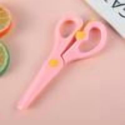 SHIMELE Small Safe Scissors for Crafts, Paper Cutting Scissors, Non-Pinch Safety Scissors, Lightweight Plastic, Rounded Tip Design for Easy Use