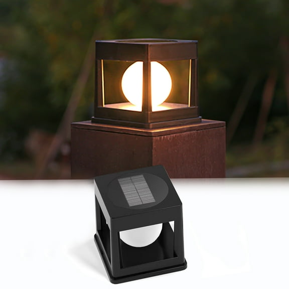 SHIMELE Solar Post Lights Outdoor Fence Lighting - Solar Garden Pillar Lights, Waterproof, Light-Controlled, Warm/White Color, Perfect for Patios, Gates, and Walkways