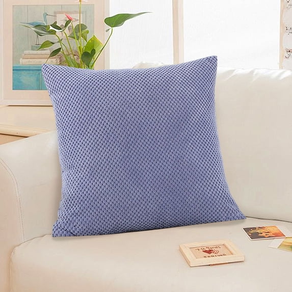 SHIMELE Solid Color Velvet Lumbar Pillow Cushion | Sofa Backrest Pillow | Decorative Bean Bag Cushion | Soft Flock Cushion for Home, Office & Travel | 40x40cm, Cozy & Versatile