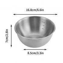SHIMELE Stainless Steel Mixing Bowl Set Thickened Multi-functional Large Basin for Cooking, Baking, Food Prep, Camping, BBQ - 3 Sizes