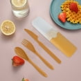 thumbnail image 1 of SHIMELE Straw Plastic Cutlery Set Utensil Set Fork Knife Spoon Tableware Portable Dining Set Eco-Friendly Outdoor Picnic Travel Essentials Lightweight Dining Accessories, 1 of 6