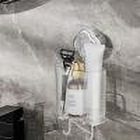 SHIMELE Suction Cup Bathroom Storage Rack, Wall-Mounted Organizer, Punch-Free Space Saver, Plastic Storage Box for Razors, Toothpaste, Brushes, Clear