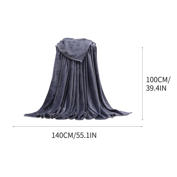SHIMELE Super Soft Warm Fleece Blanket 140x100 cm Durable Reversible Throw Rug for Sofa Bedding Indoor Outdoor Use