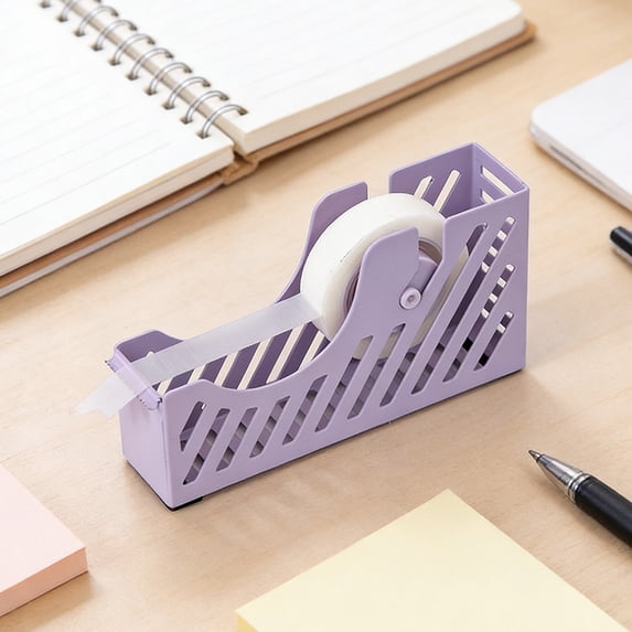 SHIMELE Tape Dispenser with Antiskid Base and Smooth Rolling Cutter, Adhesive Tape Holder, Easy Tape Cutter, Office Supply Holder, Plastic Tape Organizer, Applicable Within 25mm(0.98 in)Tape