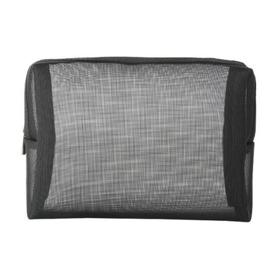 SHIMELE Transparent Mesh Toiletry Bag, Travel Cosmetic Organizer, Clear Wash Bag, Lightweight Storage for Toiletries & Makeup, Ideal for Home & Travel Use