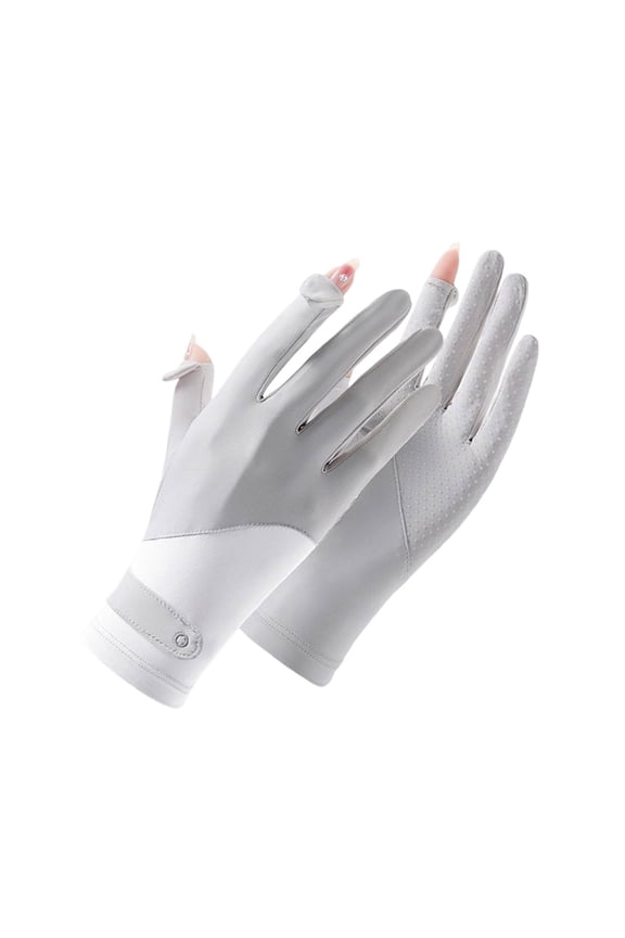 UV Protection Sun Gloves for Women, Lightweight Breathable Ice Silk Full Finger Design for Driving, Cycling, Outdoor Activities
